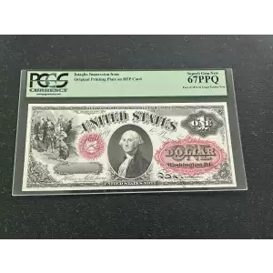 $1 1874 Small Red with rays Legal Tender Issues 19