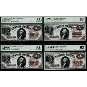 $1 1880 Large Brown; red serial numbers. Legal Tender Issues 30