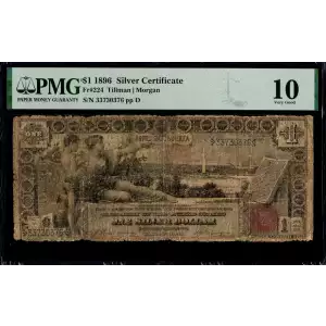$1 1896 Small Red with rays Silver Certificates 224