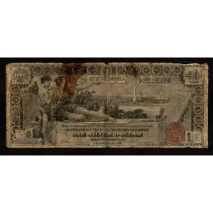 $1 1896 Small Red with rays Silver Certificates 224