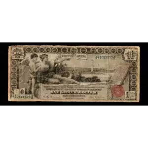 $1 1896 Small Red with rays Silver Certificates 225