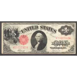 $1 1917 Small Red, scalloped Legal Tender Issues 37