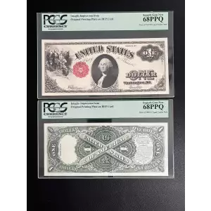 $1 1917 Small Red, scalloped Legal Tender Issues 37