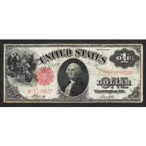 $1 1917 Small Red, scalloped Legal Tender Issues 38
