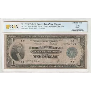$1 1918  Federal Reserve Bank Notes 728*