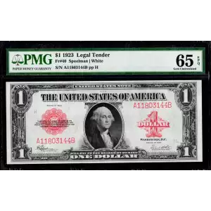 $1 1923 Small Red, scalloped Legal Tender Issues 40