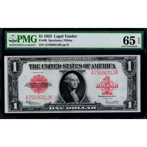 $1 1923 Small Red, scalloped Legal Tender Issues 40 (2)