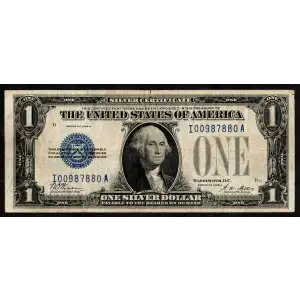 $1 1928-A blue seal. Small Silver Certificates 1601 (2)