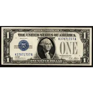 $1 1928-A blue seal. Small Silver Certificates 1601 (2)