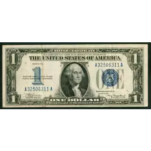 $1 1934 blue seal. Small Silver Certificates 1606