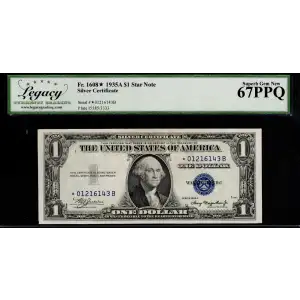 $1 1935-A blue seal. Small Silver Certificates 1608*