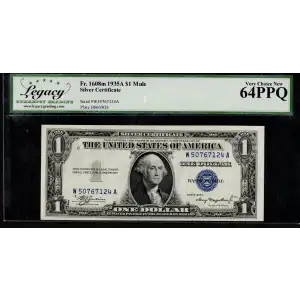 $1 1935-A blue seal. Small Silver Certificates 1608m (2)