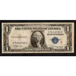 $1 1935-A blue seal. Small Silver Certificates 1610