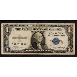 $1 1935-A blue seal. Small Silver Certificates 1610