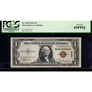 $1 1935-A brown seal Emergency Notes Issued During WW2 2300