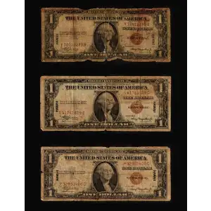 $1 1935-A brown seal Emergency Notes Issued During WW2 2300