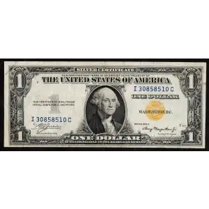 $1 1935-A yellow seal Emergency Notes Issued During WW2 2306