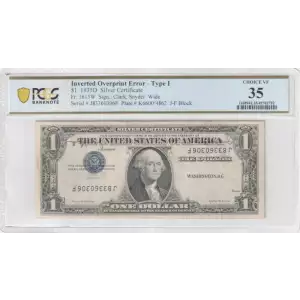 $1 1935-D blue seal. Small Silver Certificates 1613W (2)