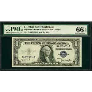 $1 1935-D blue seal. Small Silver Certificates 1613W