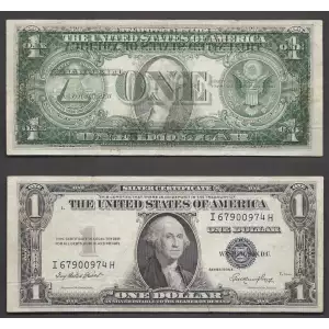 $1 1935-E blue seal. Small Silver Certificates 1614