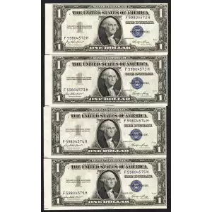 $1 1935-E blue seal. Small Silver Certificates 1614