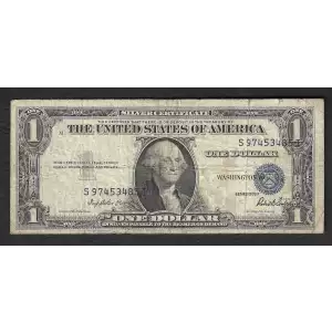 $1 1935-F blue seal. Small Silver Certificates 1615