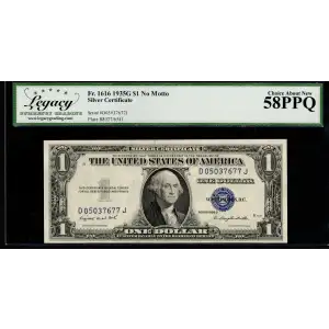 $1 1935-G blue seal. Small Silver Certificates 1616 (2)