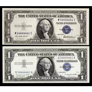 $1 1957-A blue seal. Small Silver Certificates 1620