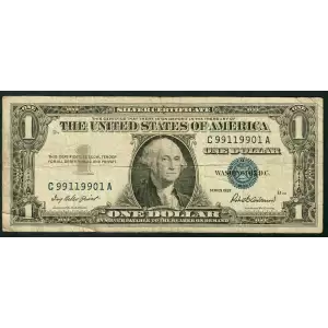 $1 1957 blue seal. Small Silver Certificates 1619