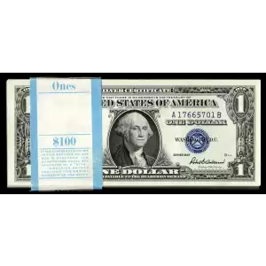 $1 1957 blue seal. Small Silver Certificates 1619
