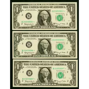 $1 1963-A. Green seal. Small Size $1 Federal Reserve Notes 1901-B*