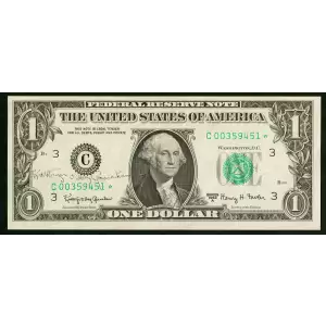 $1 1963-A. Green seal. Small Size $1 Federal Reserve Notes 1901-C*