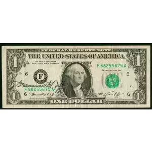 $1 1974 Green seal. Small Size $1 Federal Reserve Notes 1908-F