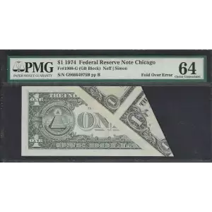 $1 1974 Green seal. Small Size $1 Federal Reserve Notes 1908-G