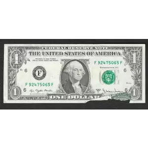 $1 1977-A. Green seal. Small Size $1 Federal Reserve Notes 1910-F