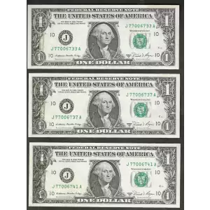 $1 1981-A. Green seal. Small Size $1 Federal Reserve Notes 1912-J
