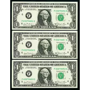 $1 1981 Green seal. Small Size $1 Federal Reserve Notes 1911-F