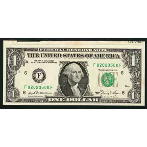 $1 1981 Green seal. Small Size $1 Federal Reserve Notes 1911-F