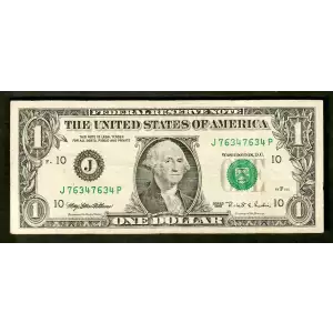 $1 1985 Green seal. Small Size $1 Federal Reserve Notes Kansas City 1913-J