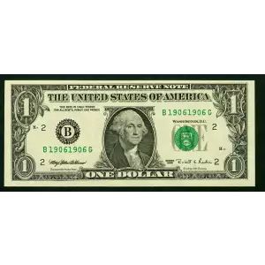 $1 1985 Green seal. Small Size $1 Federal Reserve Notes New York 1913-B