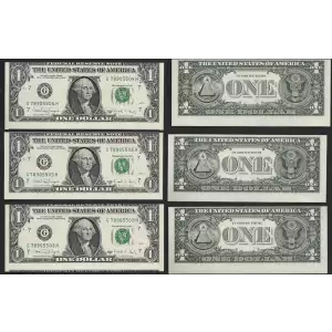 $1 1988-A. Green seal. Small Size $1 Federal Reserve Notes 1916-G