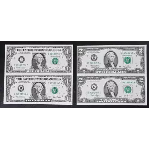 $1 1988-A. Green seal. Small Size $1 Federal Reserve Notes 1916-K