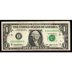 $1 1993 Green seal. Small Size $1 Federal Reserve Notes 1918-E (2)