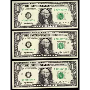 $1 1993 Green seal. Small Size $1 Federal Reserve Notes 1920-B