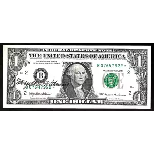 $1 1999 Green seal. Small Size $1 Federal Reserve Notes 1924-B*