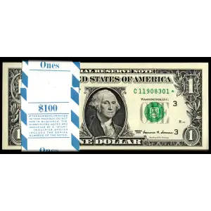 $1 1999 Green seal. Small Size $1 Federal Reserve Notes 1924-C*