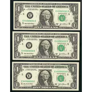 $1 2003-A. Green seal. Small Size $1 Federal Reserve Notes 1930-E