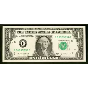 $1 2003-A. Green seal. Small Size $1 Federal Reserve Notes 1930-F