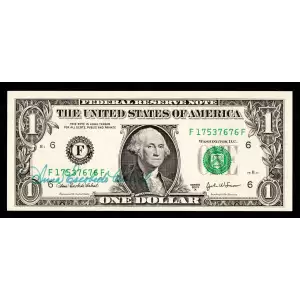 $1 2003-A. Green seal. Small Size $1 Federal Reserve Notes 1930-F