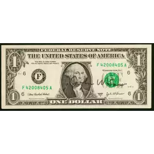 $1 2003-A. Green seal. Small Size $1 Federal Reserve Notes 1931-F